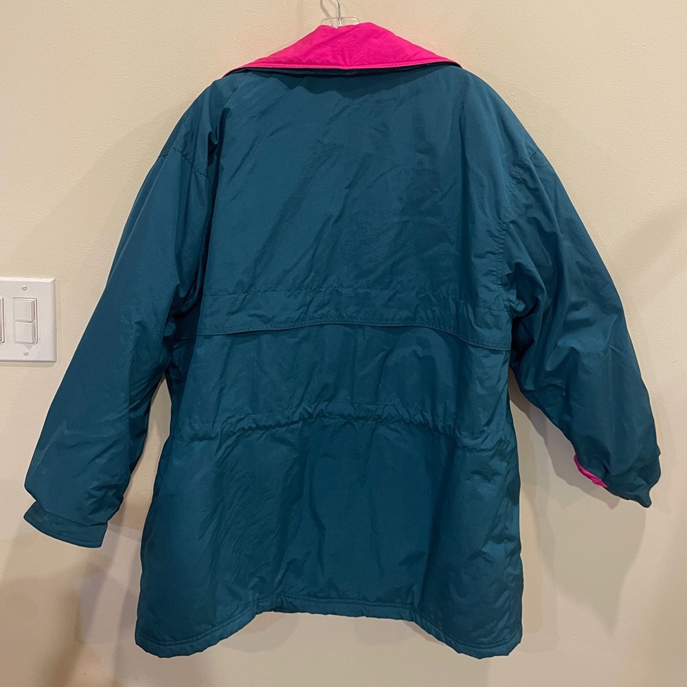 Vintage CB Sports Winter Ski Jacket Coat Teal and Pink - Picture 6 of 10